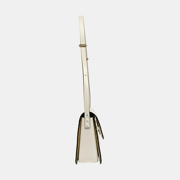 Rockstud Calfskin White