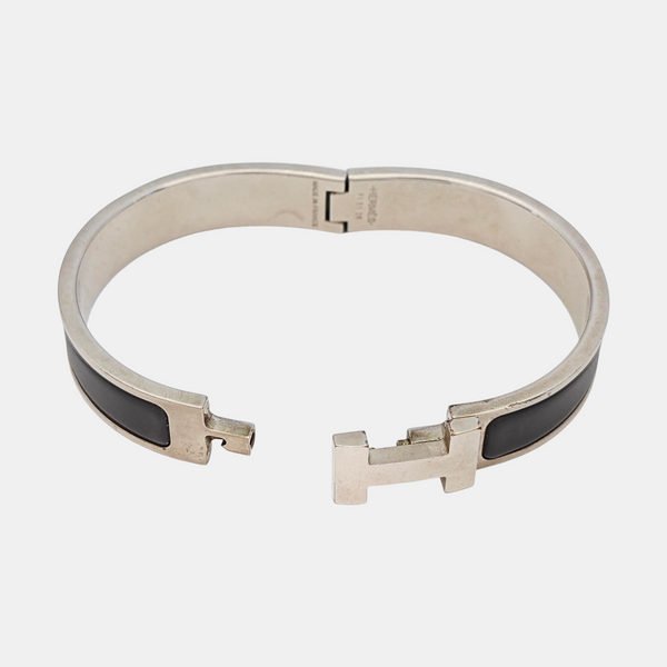 Clic Hh Metal Silver Bangle