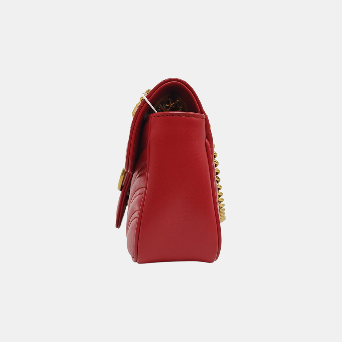 GG Marmont Small Quilted Calfskin Red