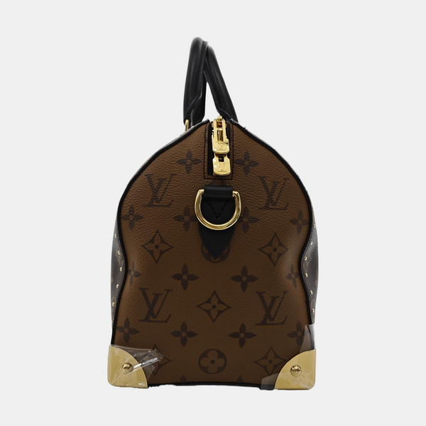 SPEEDY 25 Monogram Coated Canvas Brown