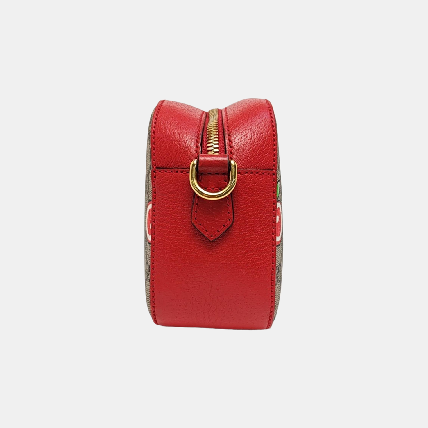 GG Supreme Small Monogram Coated Canvas Red