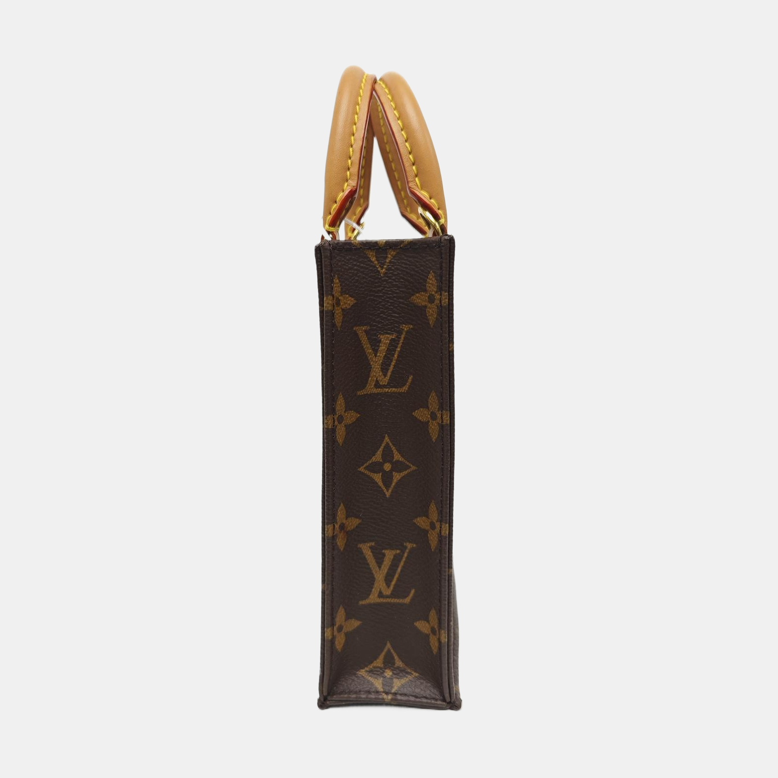 SAC PLAT Mini Monogram Coated Canvas Brown