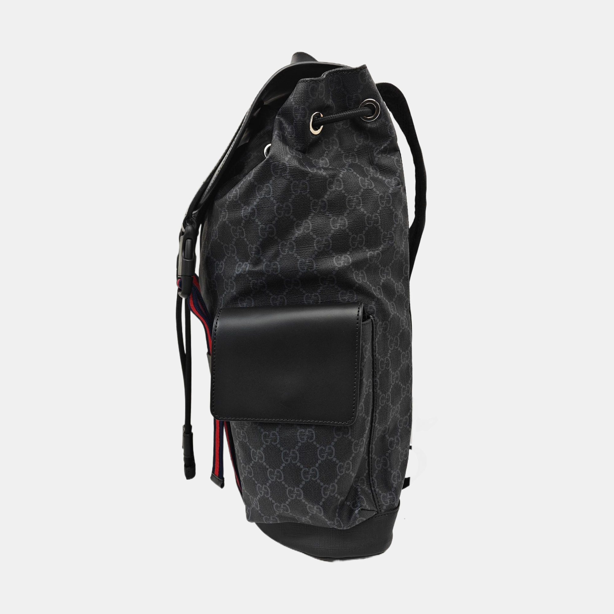GG Supreme Monogram Coated Canvas Black