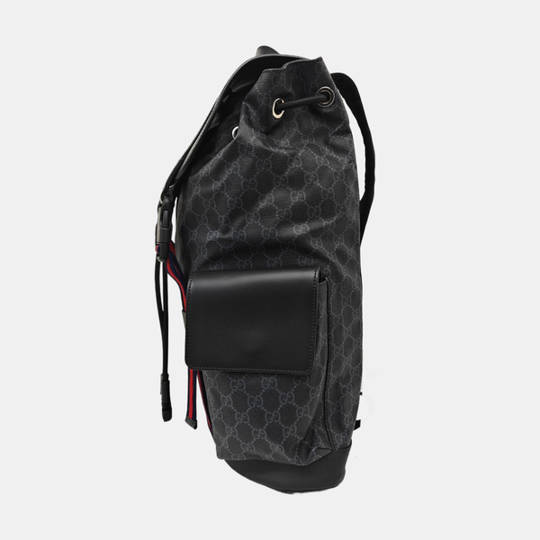 GG Supreme Monogram Coated Canvas Black