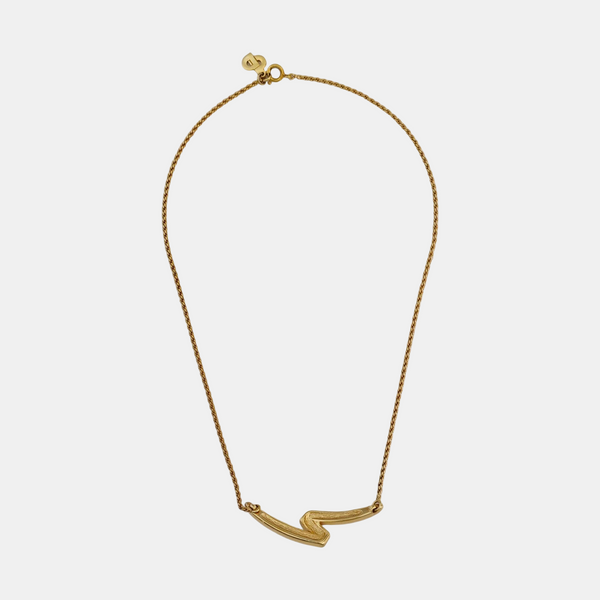 Twist Round Metal Gold Necklace