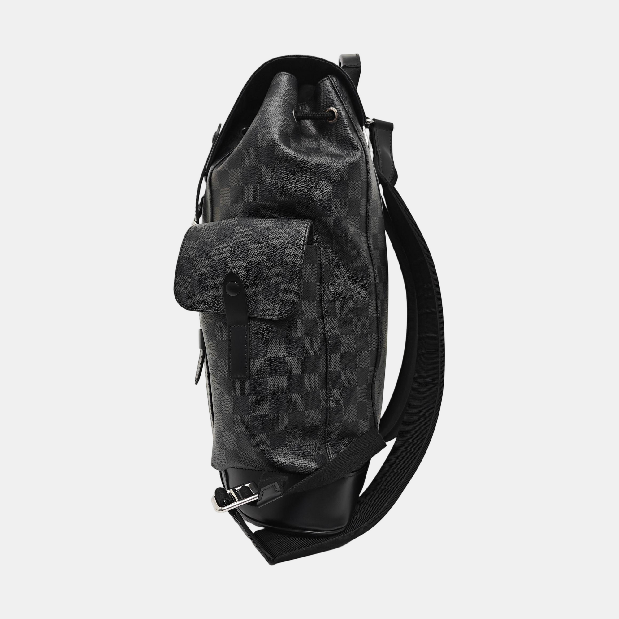 CHRISTOPHER MM Damier Graphite Coated Canvas Gray