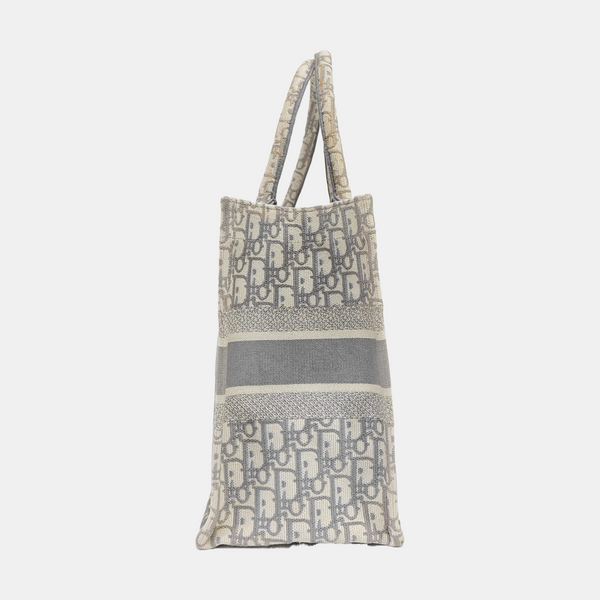 Book Tote Medium Oblique Canvas Gray