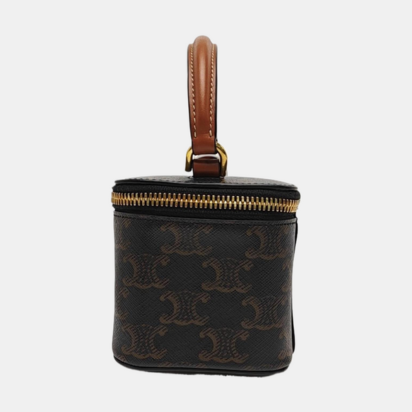 Coated Canvas Shoulder Bag Black
