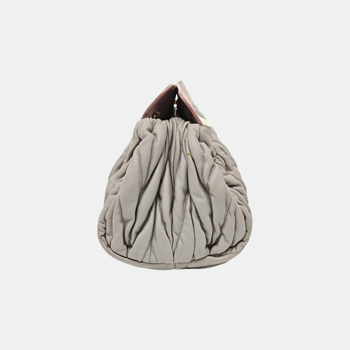 Quilted Lambskin Tote Bag Gray