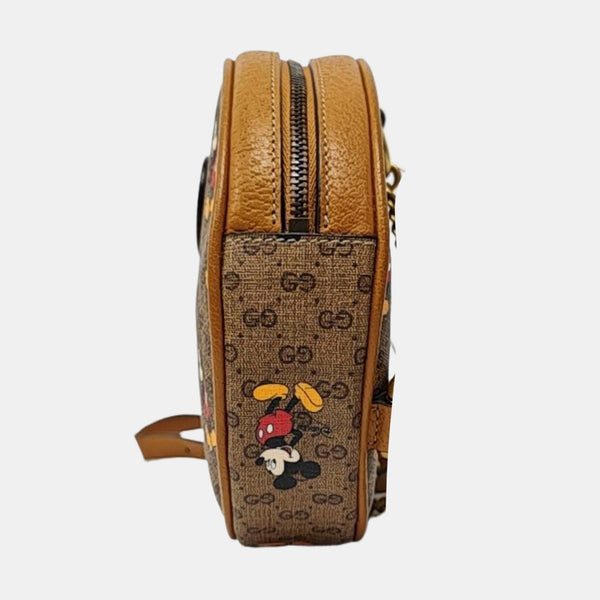 Disney X Gucci Monogram Coated Canvas Brown