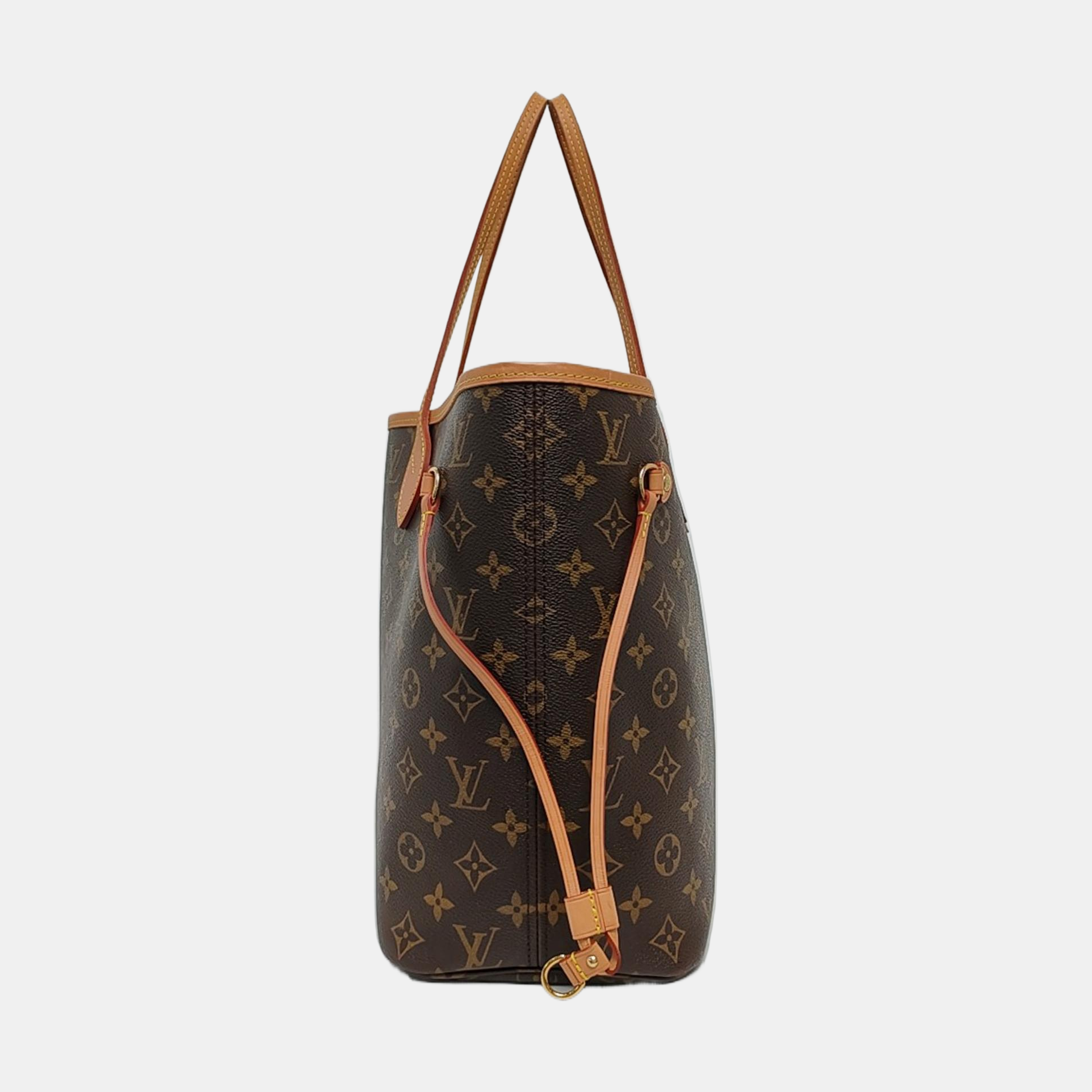 NEVERFULL MM Monogram Coated Canvas Brown