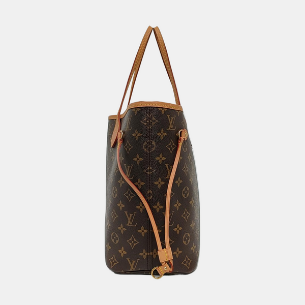 NEVERFULL MM Monogram Coated Canvas Brown