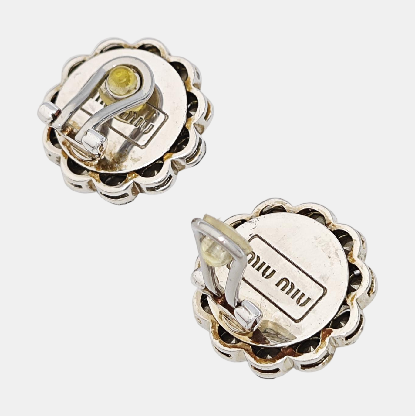 Metal Clear Clip On Earrings