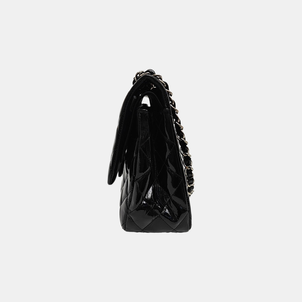 CLASSIC FLAP Jumbo Quilted Patent Leather Black