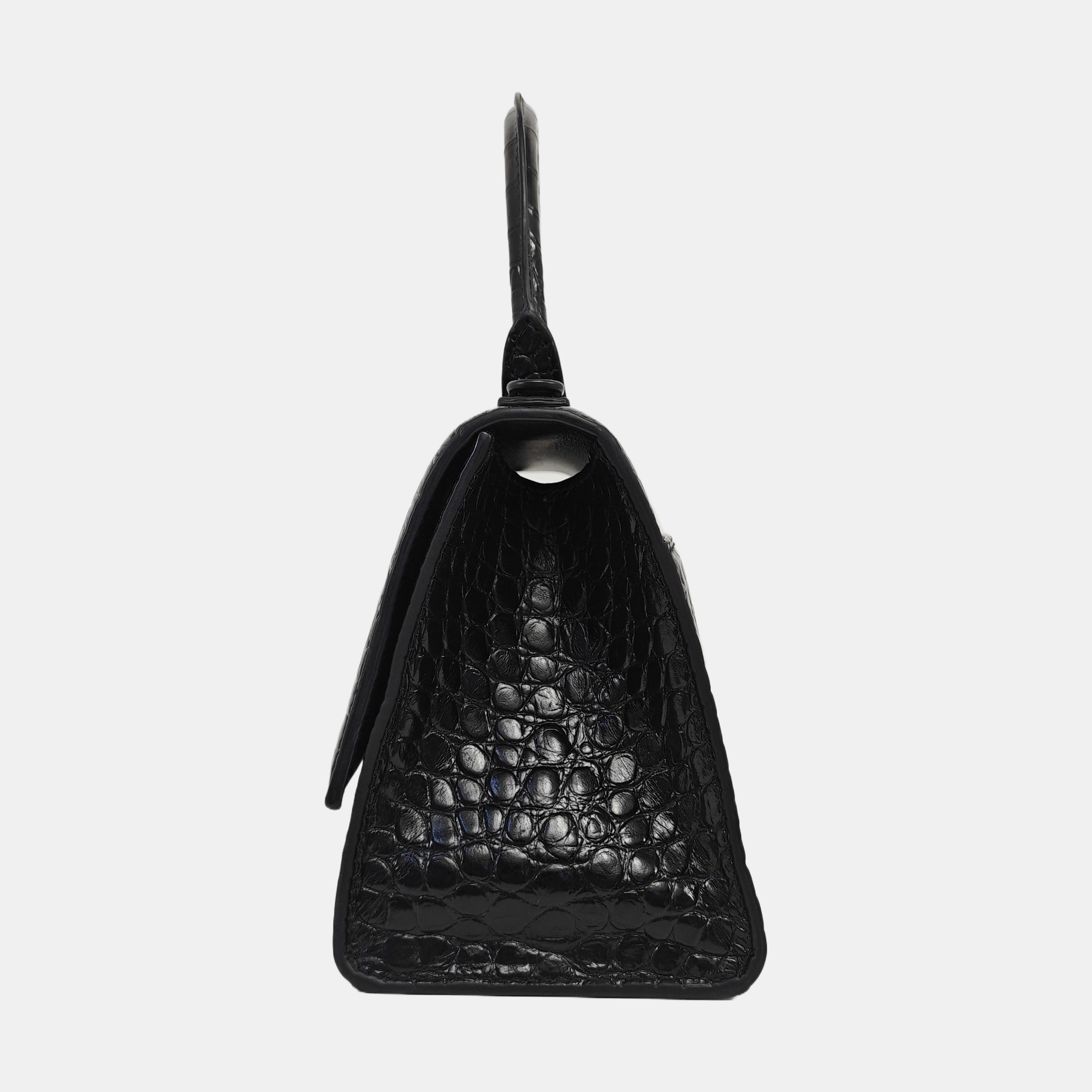 Hourglass S Calfskin Black