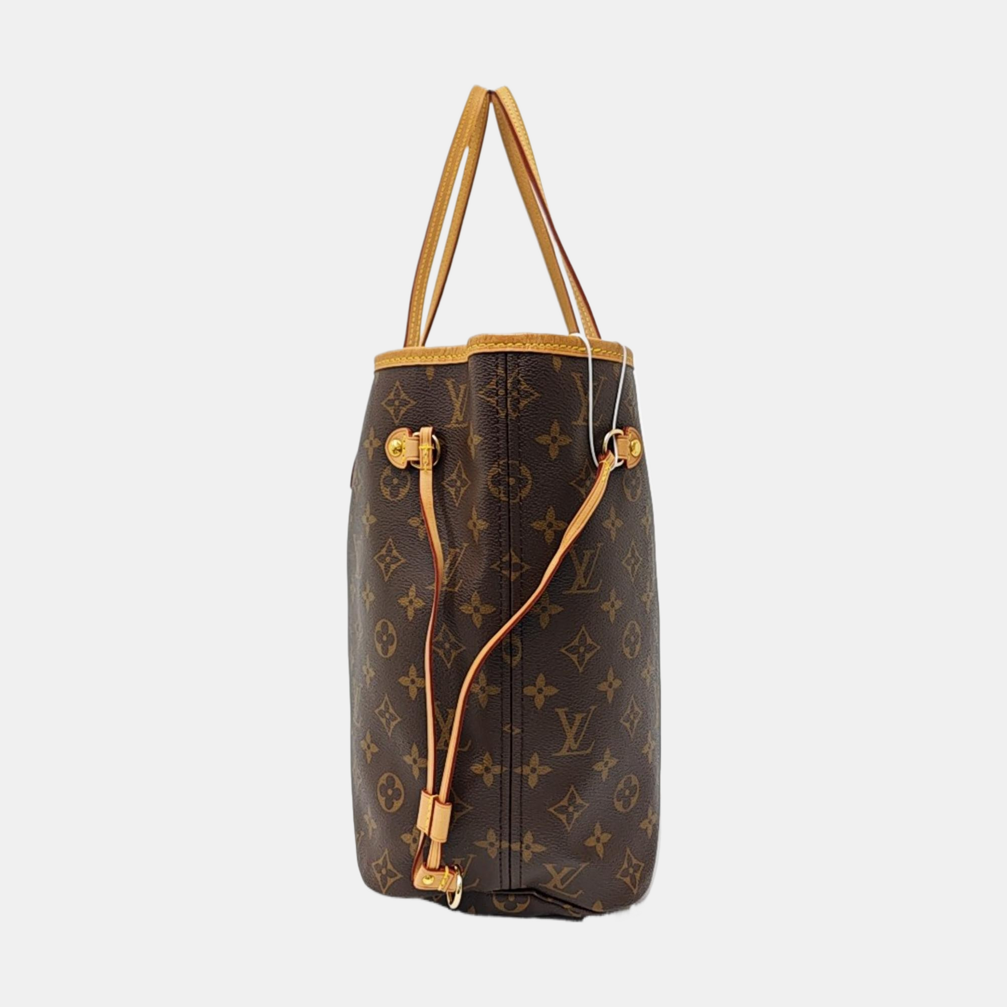 Authenticated pre-owned  NEVERFULL MM Monogram Coated Canvas Brown - Tote Bag at Looply