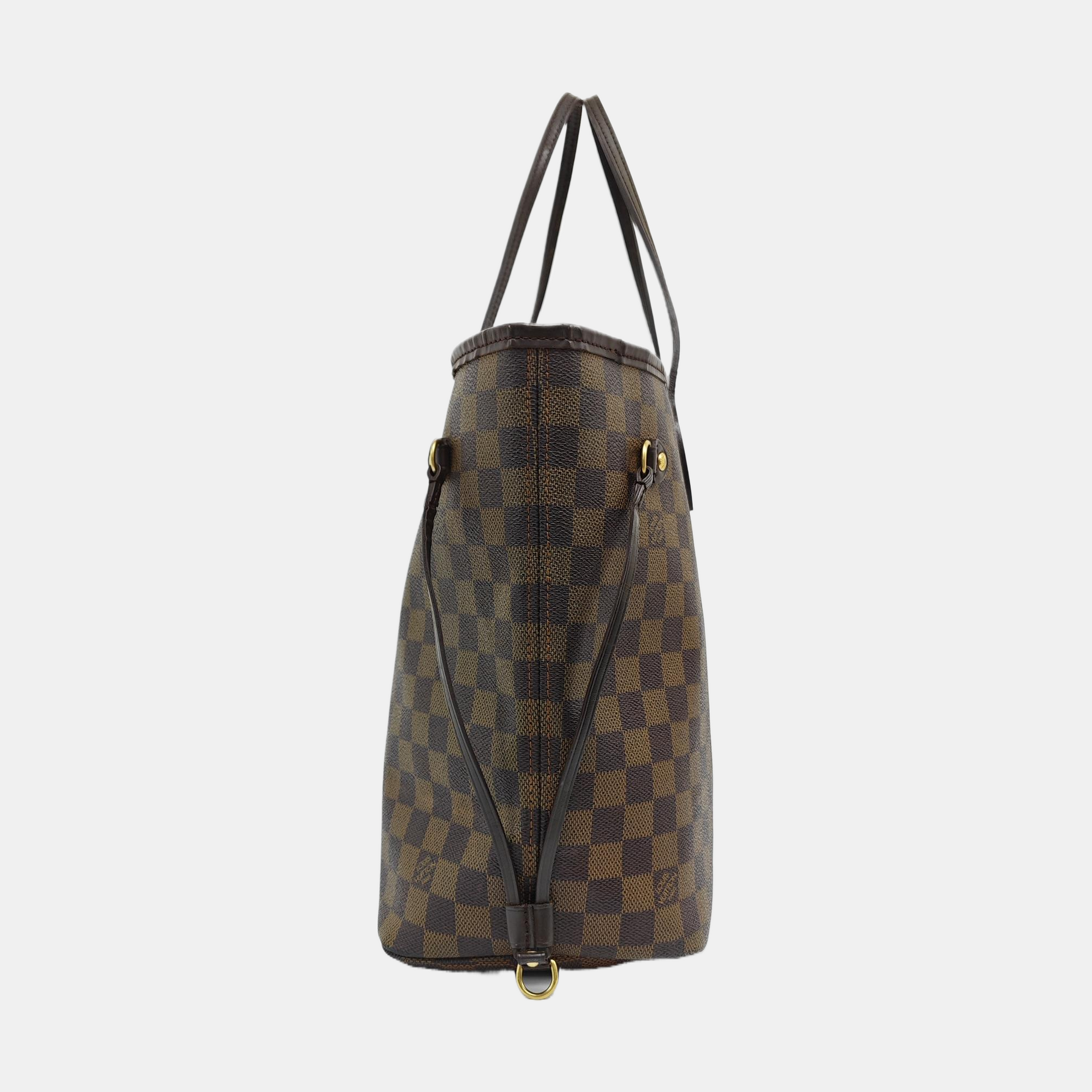 Authenticated pre-owned  NEVERFULL MM Damier Ebene Coated Canvas Brown - Tote Bag at Looply