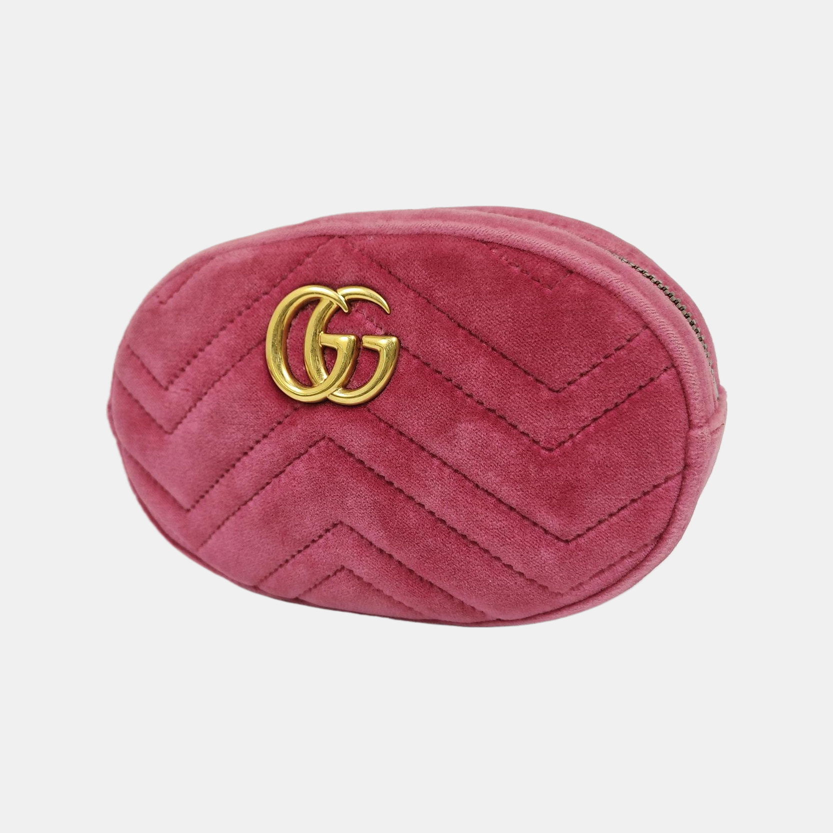 GG Marmont Super Mini Quilted Velvet Red
