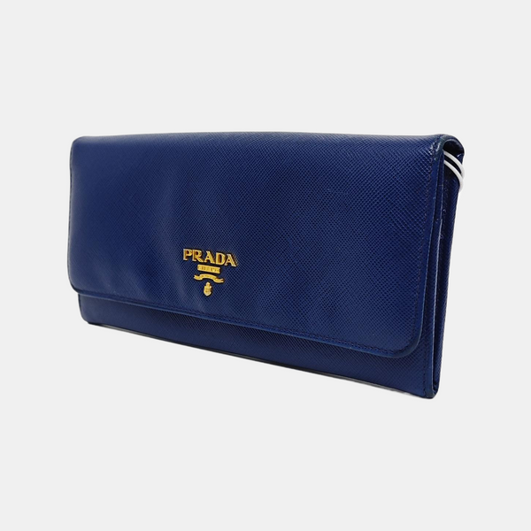 Mini Bag Saffiano Calfskin Blue Wallet