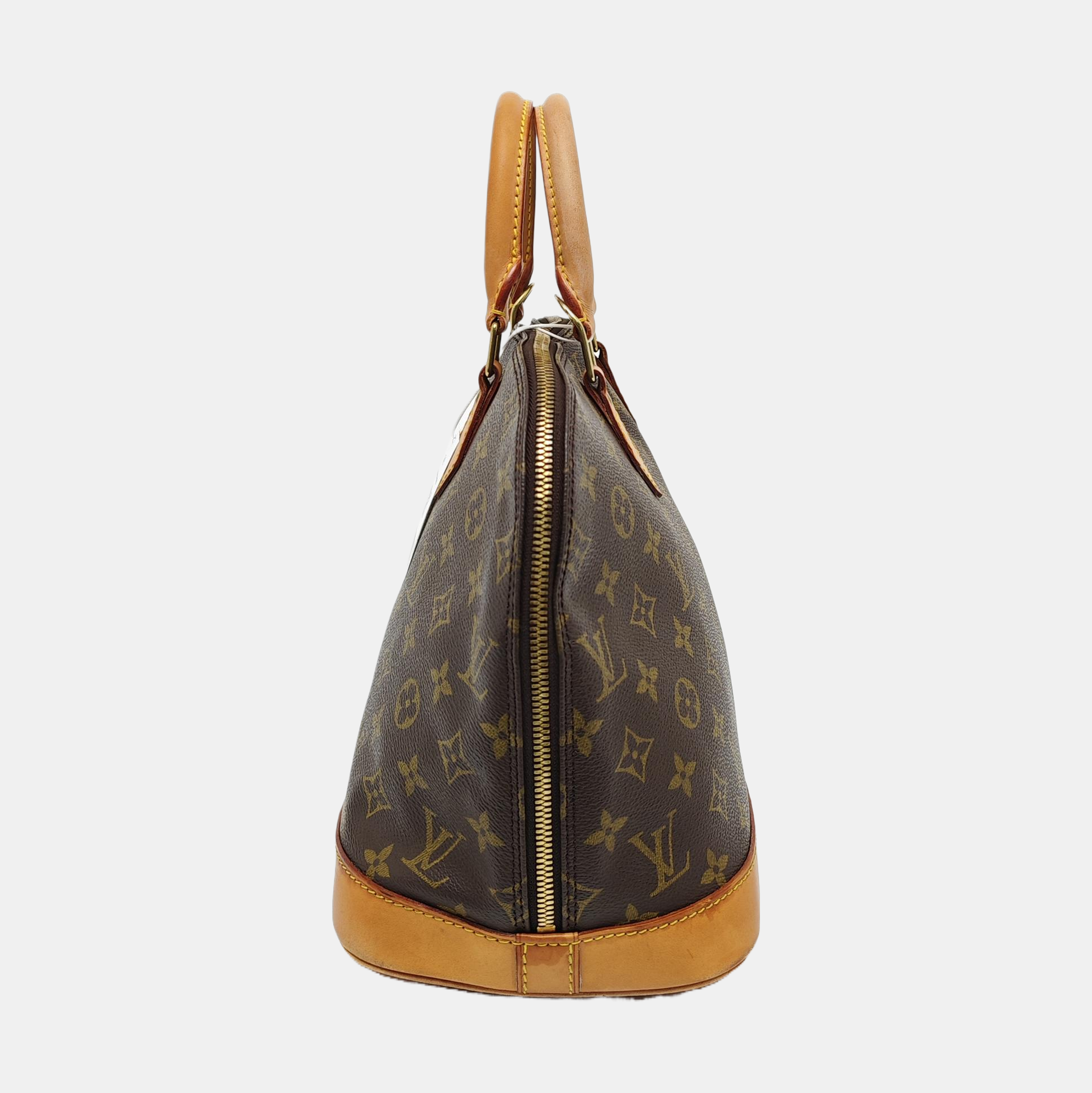 ALMA PM Monogram Coated Canvas Brown