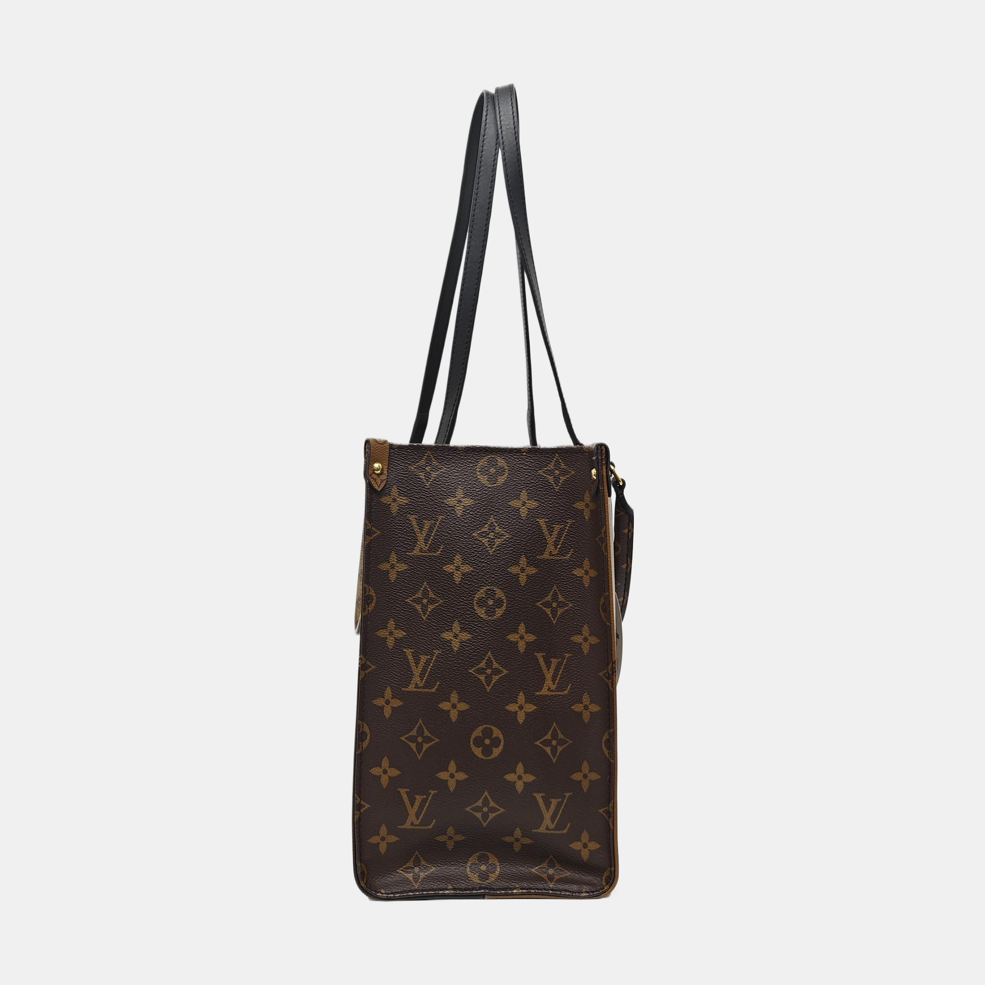 ONTHEGO MM Monogram Coated Canvas Brown