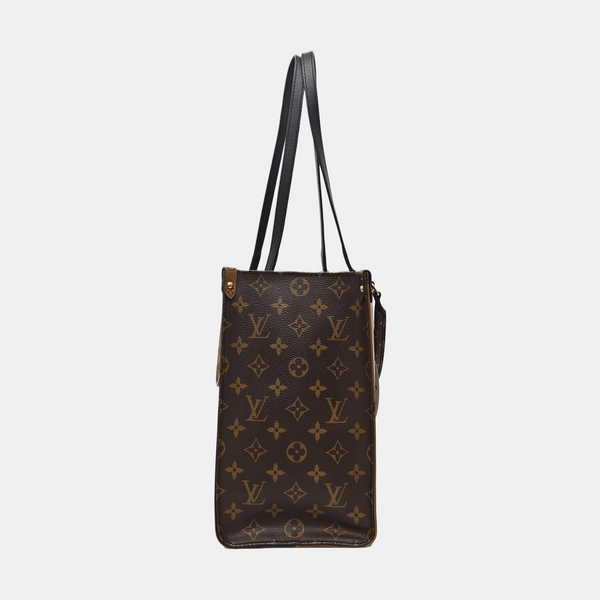 ONTHEGO MM Monogram Coated Canvas Brown