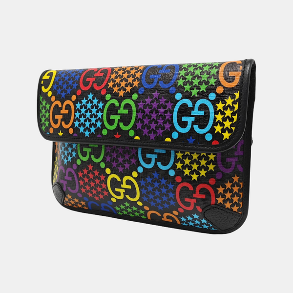 Psychedelic Monogram Coated Canvas Black