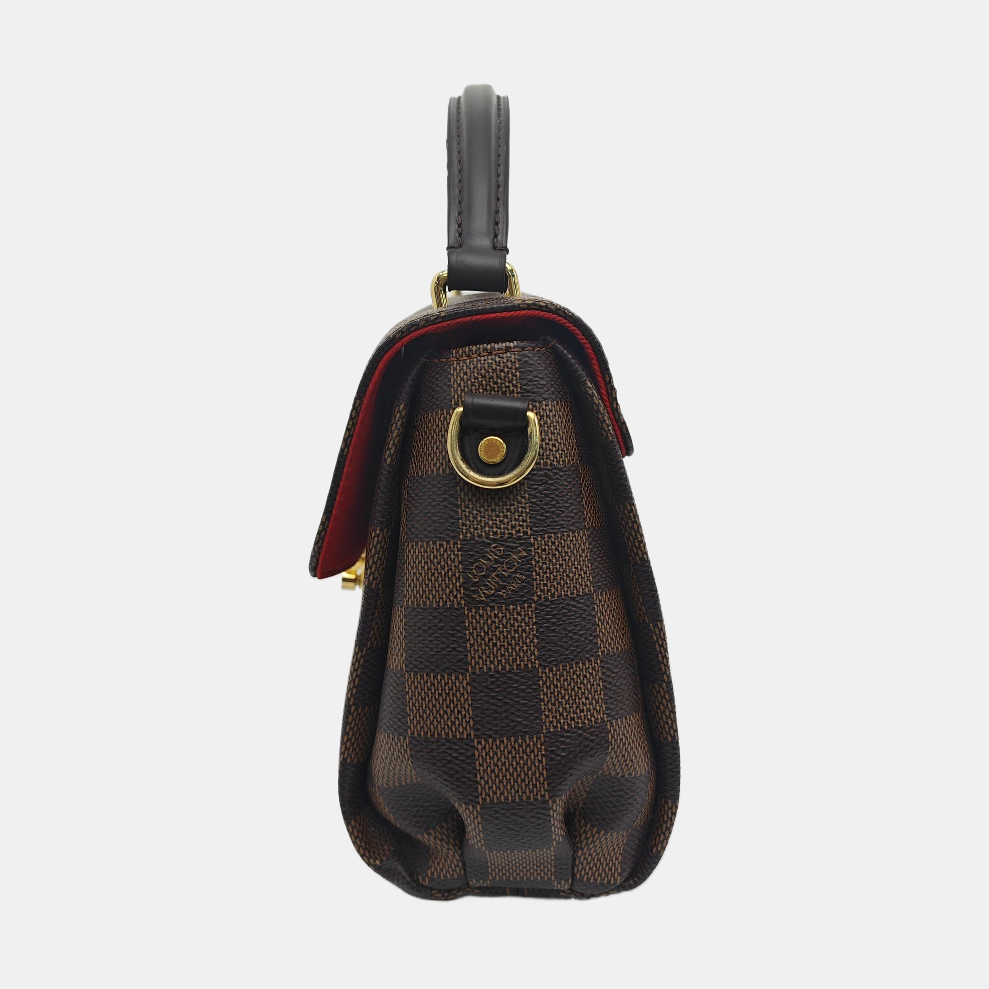 CROISETTE Damier Ebene Coated Canvas Brown