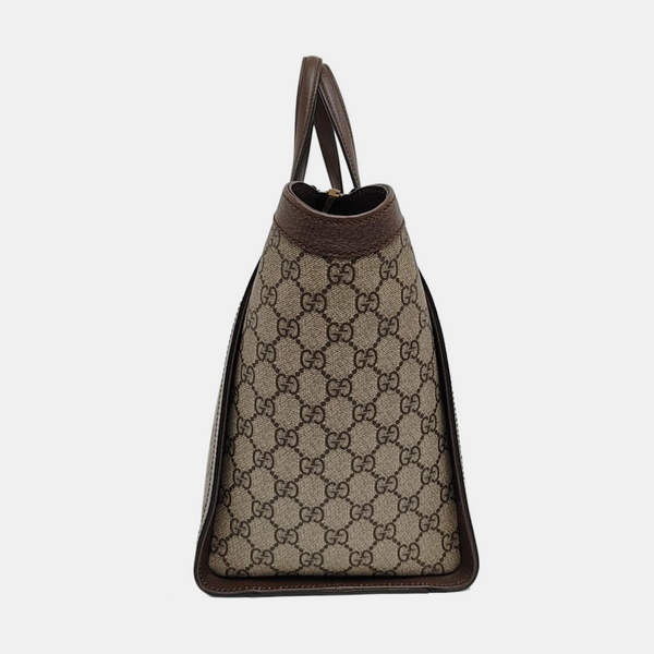 Authenticated pre-owned  Ophidia Medium Monogram Coated Canvas Beige - Tote Bag at Looply