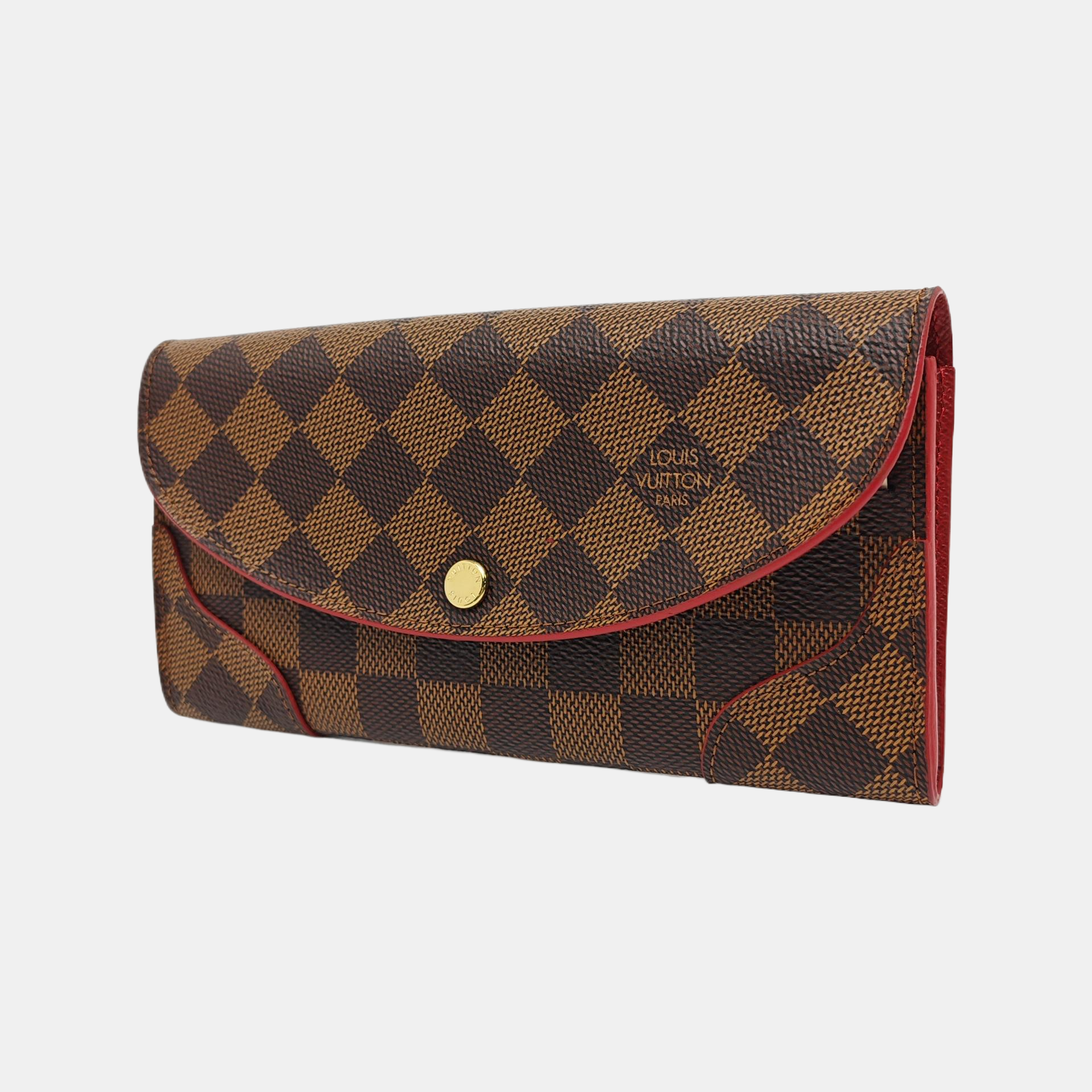 CAÏSSA Damier Ebene Coated Canvas Brown Wallet
