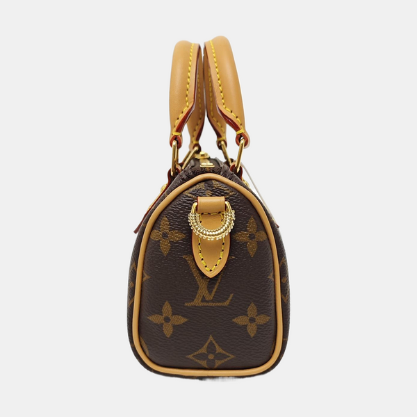 SPEEDY Nano Monogram Coated Canvas Brown
