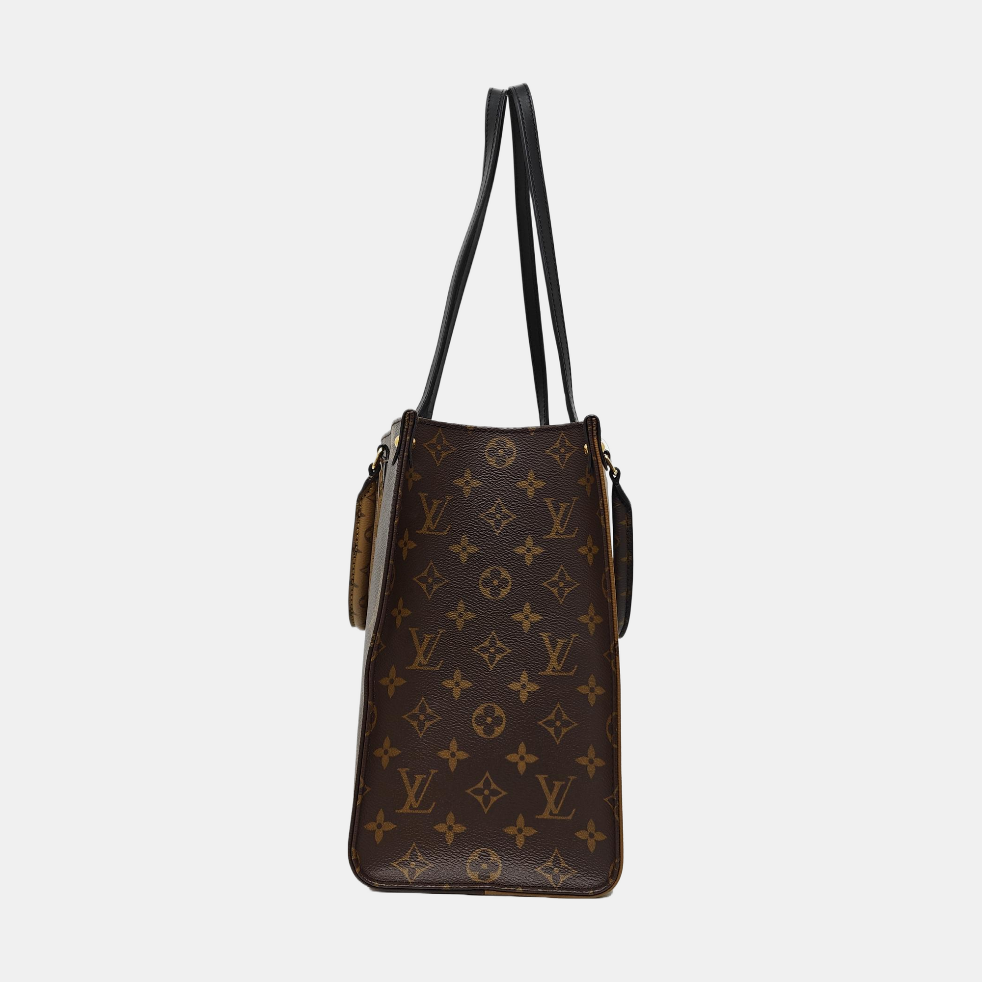 ONTHEGO MM Monogram Coated Canvas Brown