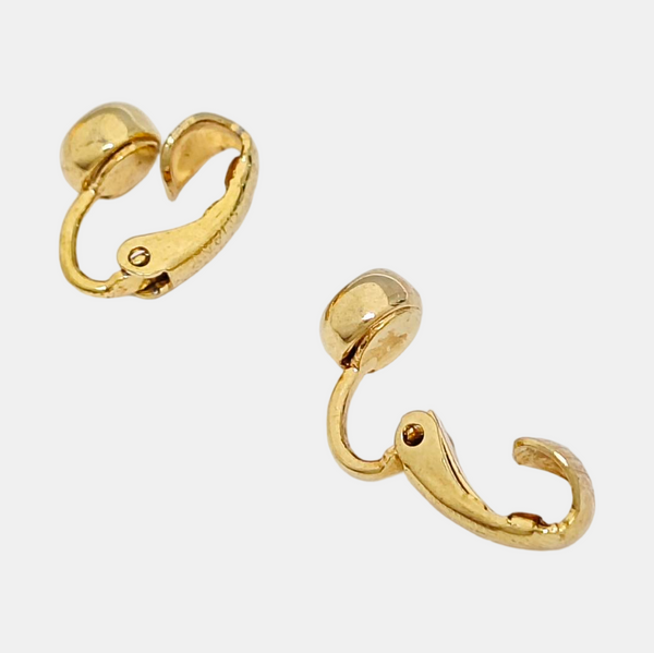 Metal Gold Clip On Earrings