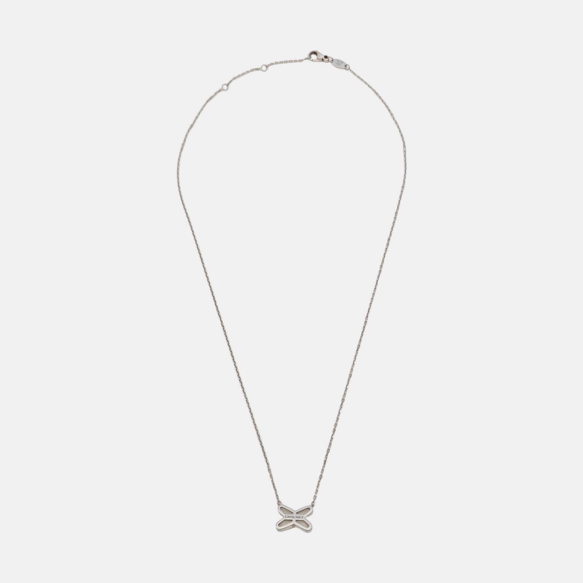 Jeux De Liens 18k White Gold Silver Necklace