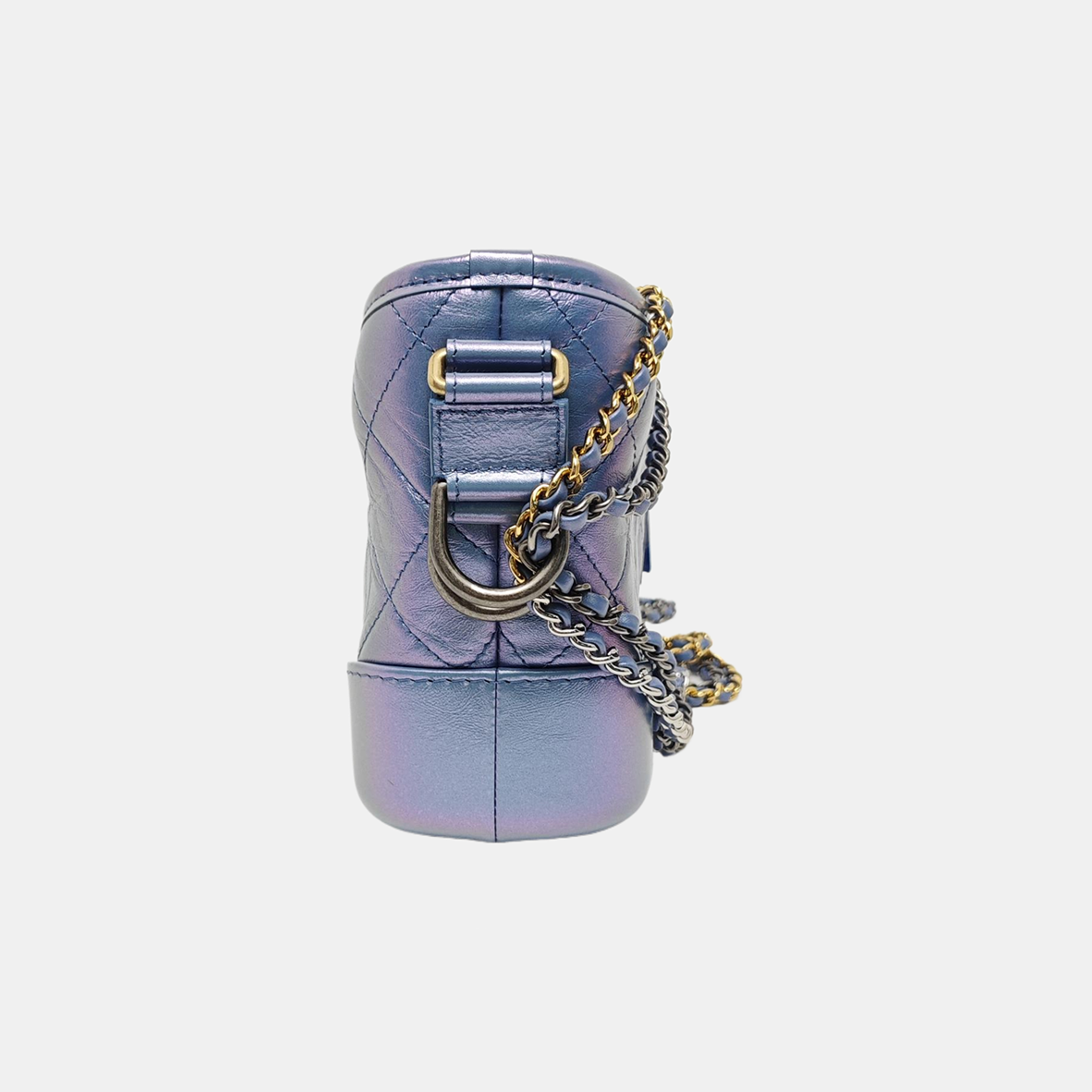 GABRIELLE Small Quilted Calfskin Metallic