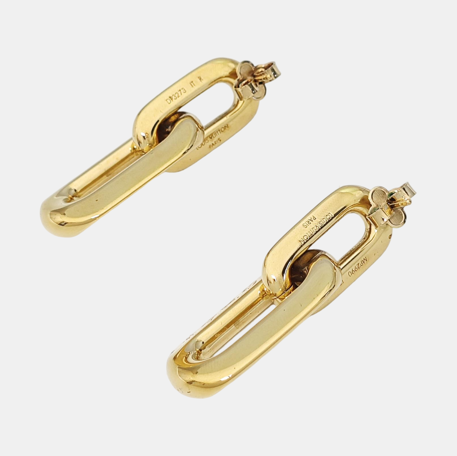 LV EDGE Metal Gold Earrings