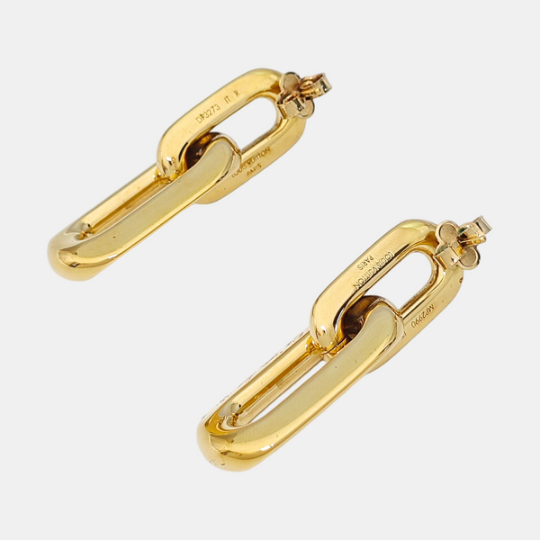 LV EDGE Metal Gold Earrings