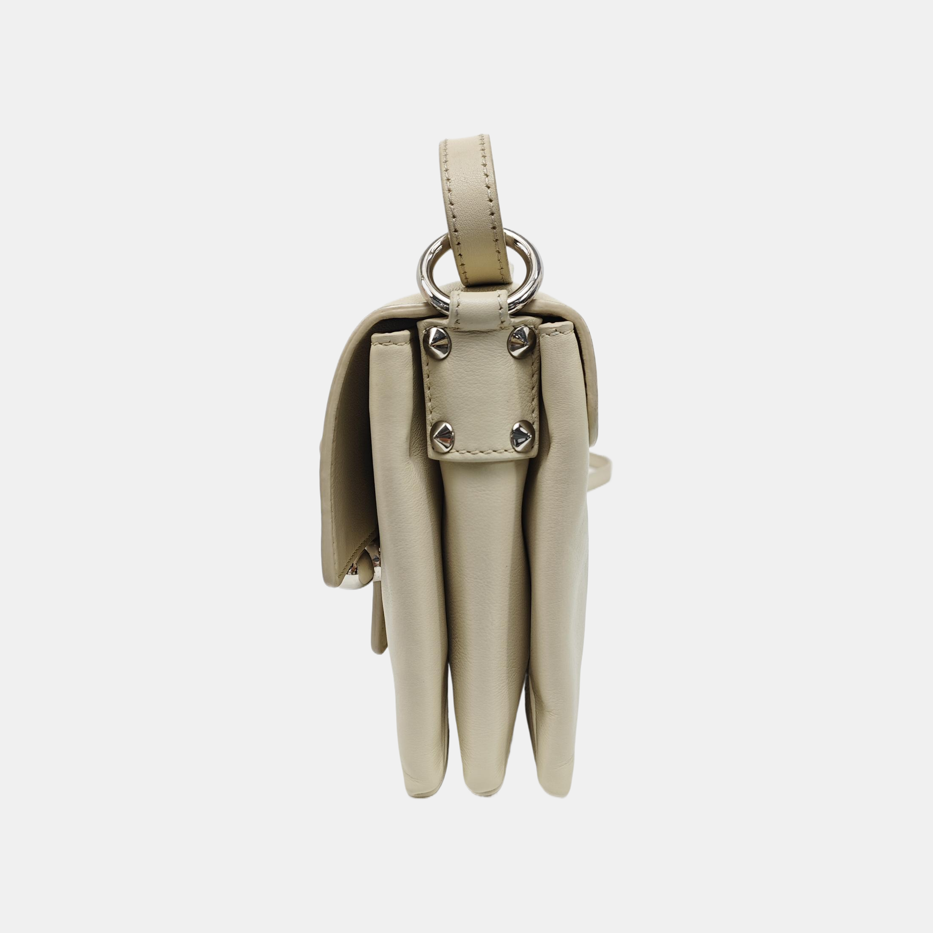 Calfskin Crossbody Bag Beige