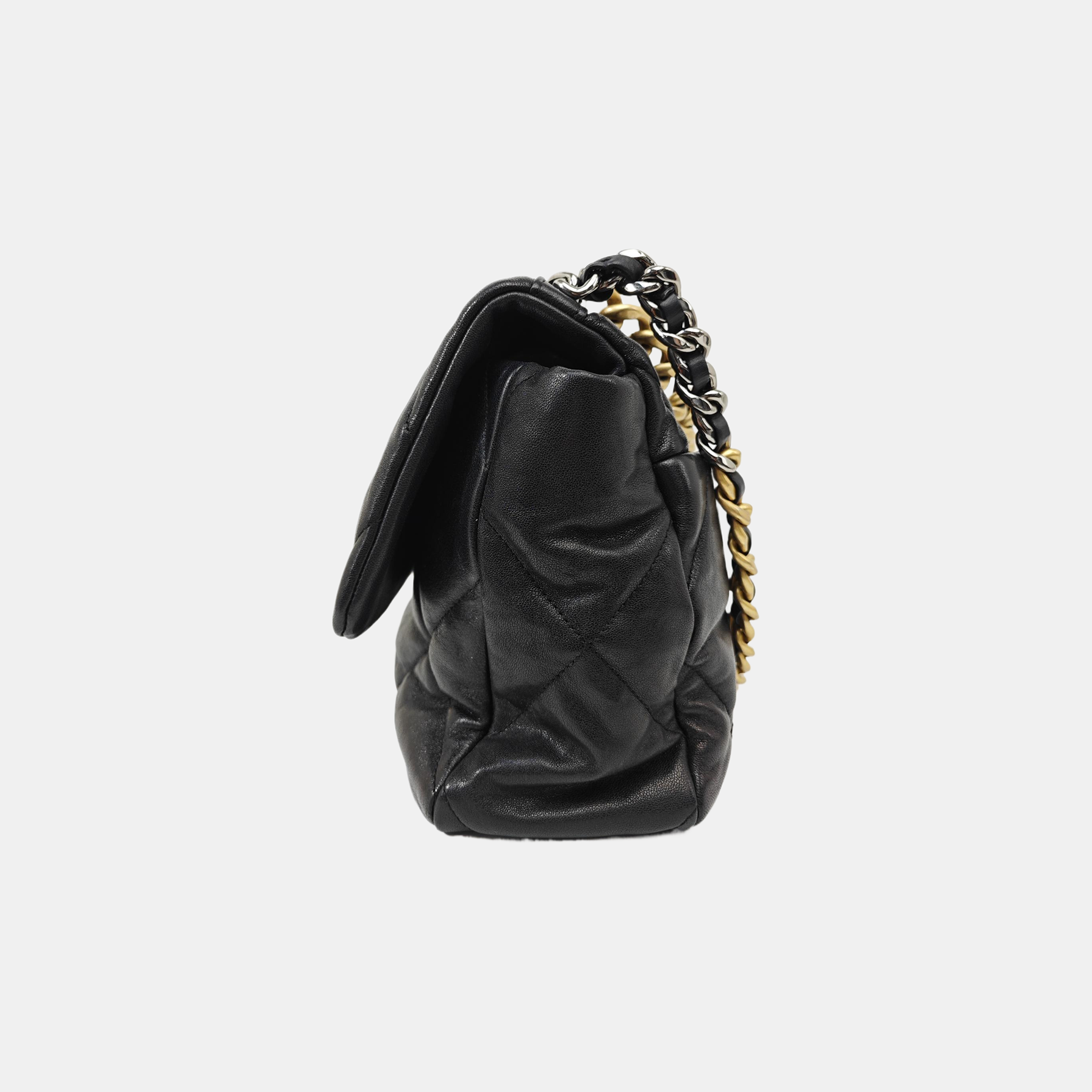 CHANEL 19 Medium Quilted Lambskin Black