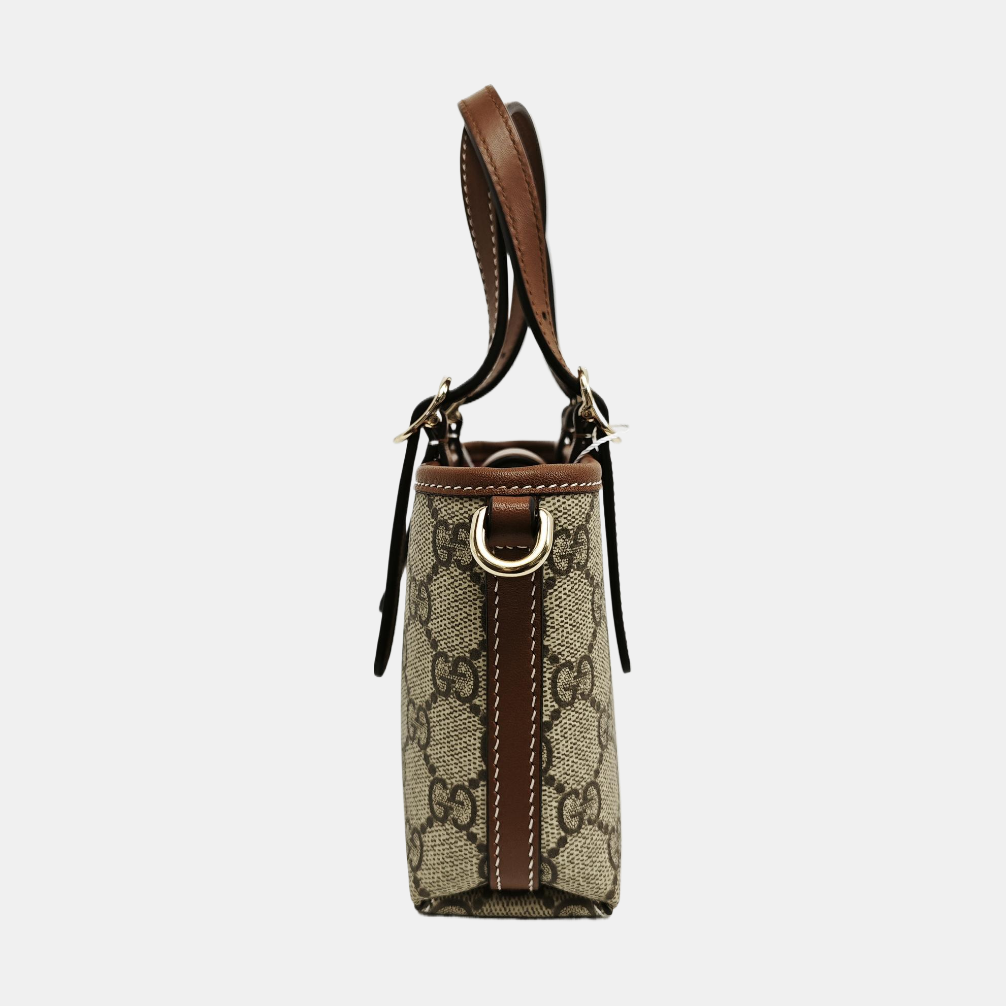 Monogram Coated Canvas Shoulder Bag Beige