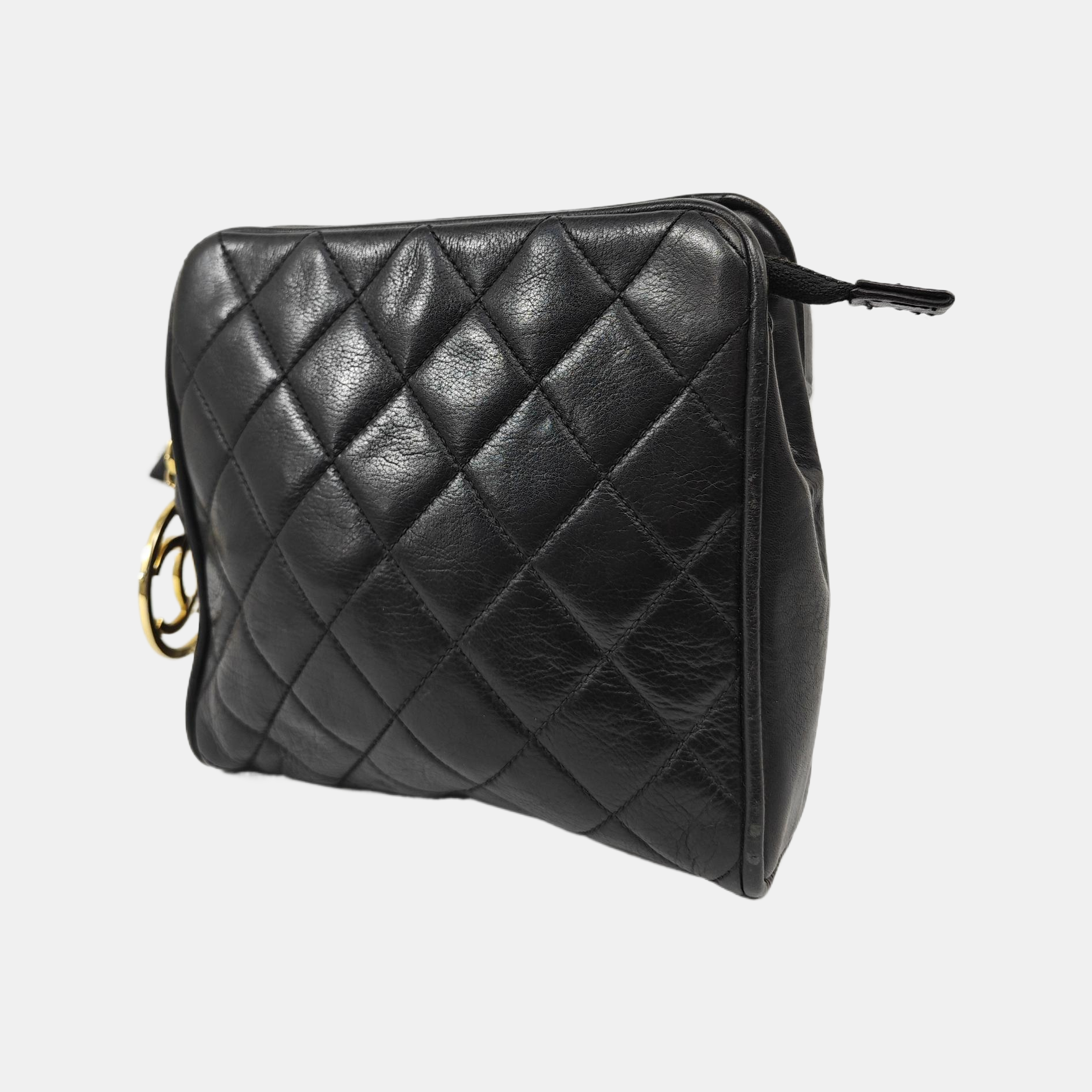 Quilted Calfskin Belt Bag Black