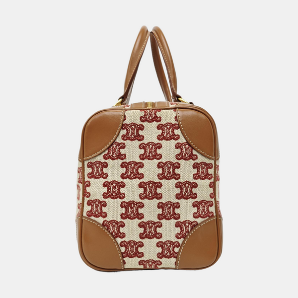 Fabric Shoulder Bag Small Brown