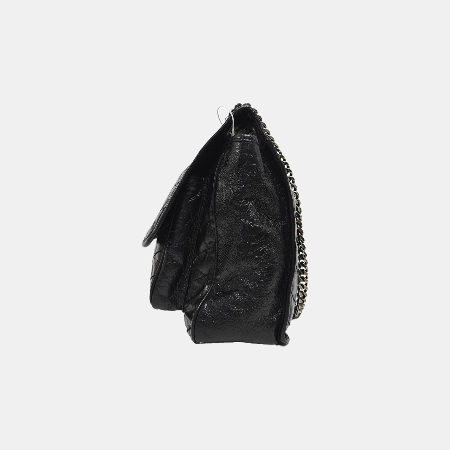 NIKI Large Chevron Calfskin Black