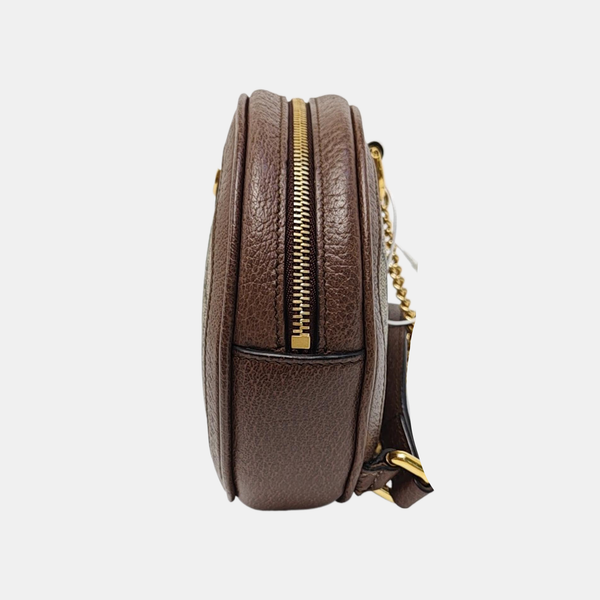 Ophidia Mini Monogram Coated Canvas Beige