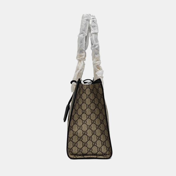 Padlock Medium Monogram Coated Canvas Beige