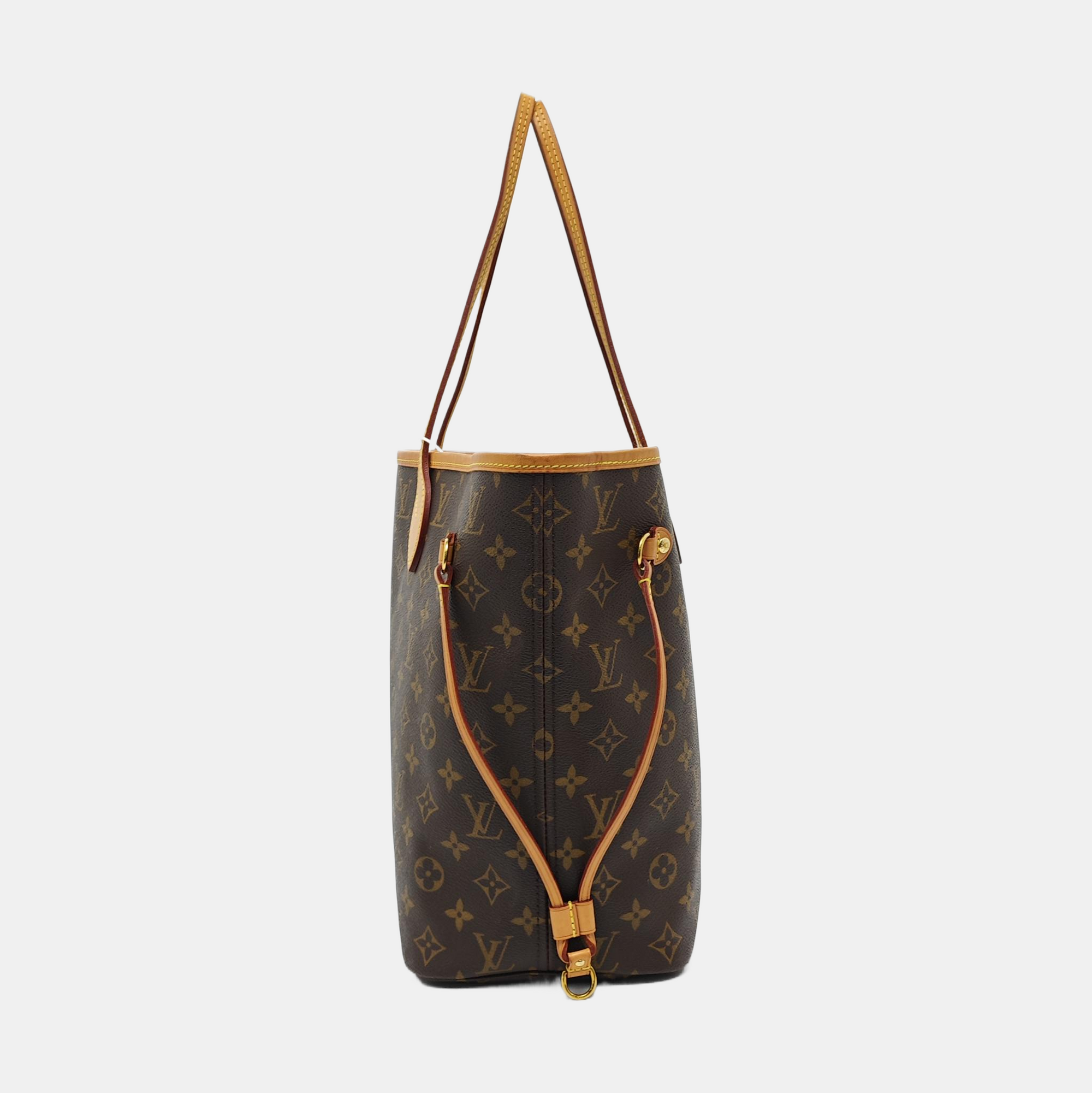 NEVERFULL MM Monogram Coated Canvas Brown