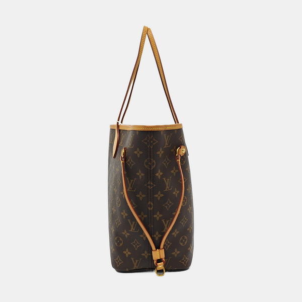 NEVERFULL MM Monogram Coated Canvas Brown