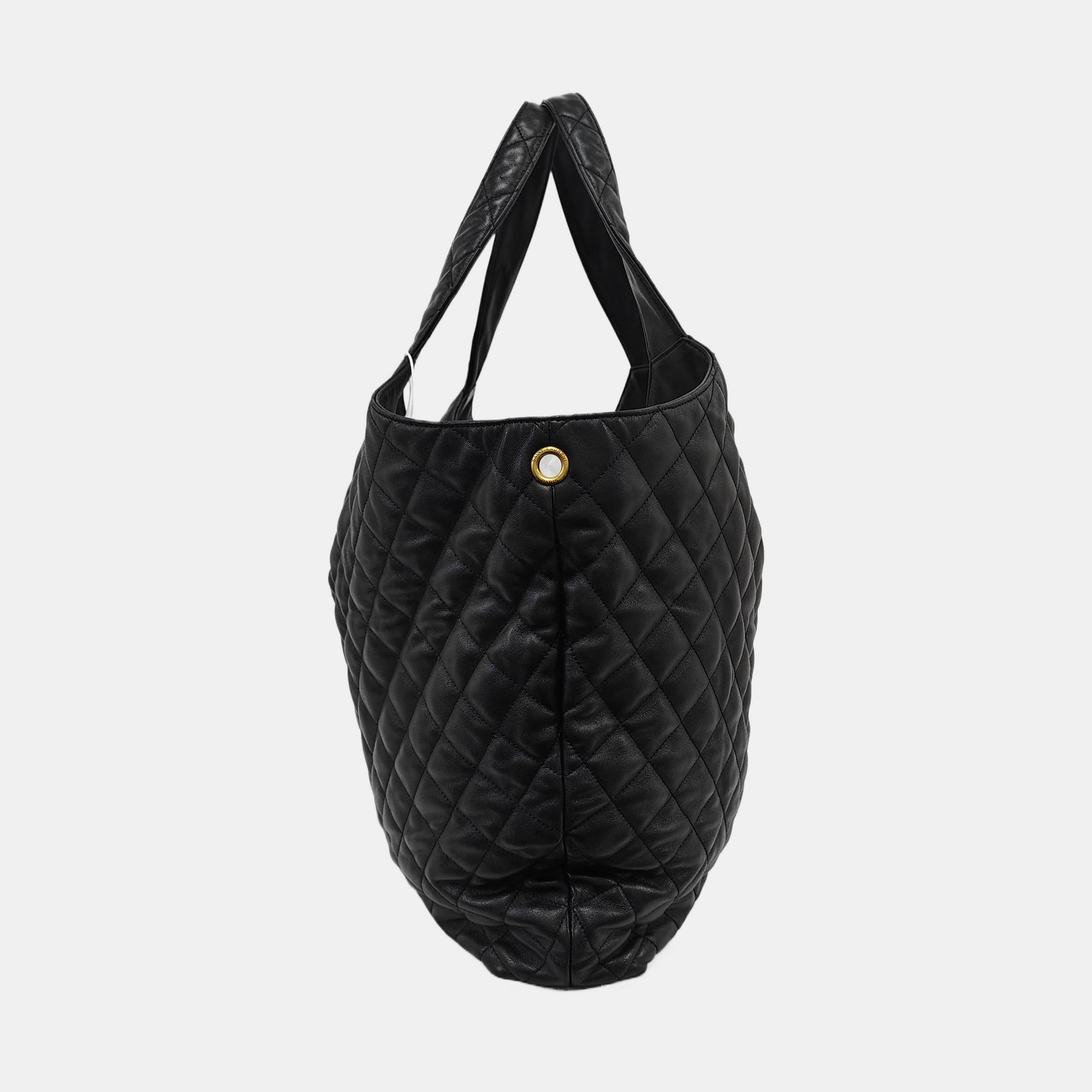 ICARE Extra Large Quilted Lambskin Black