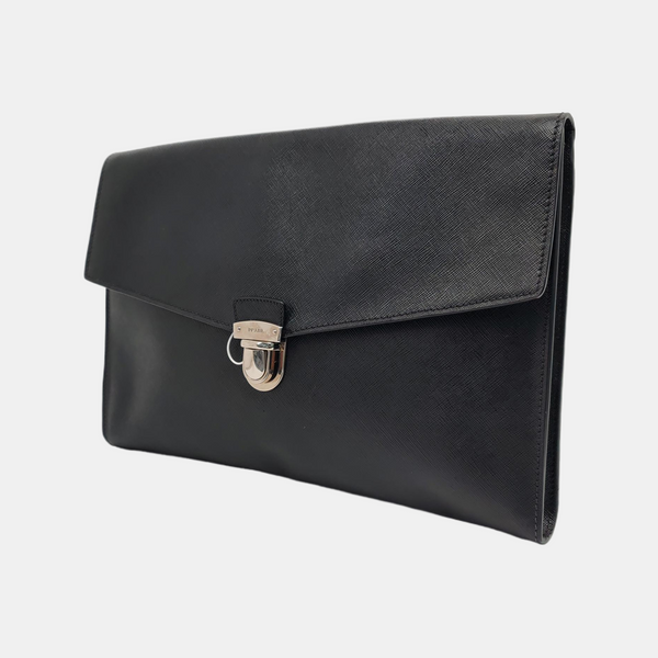 Leather Clutch Black