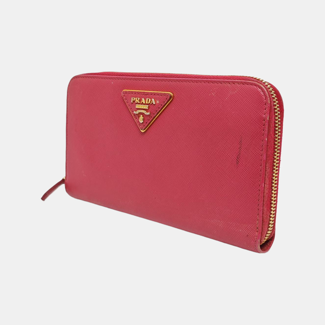 Zippy Wallet Saffiano Calfskin Red Wallet